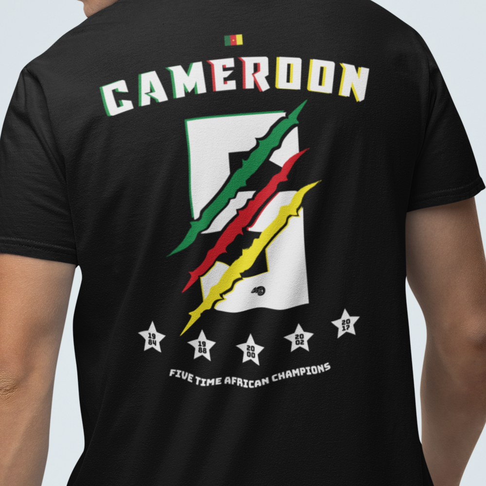 INDOMITABLE LIONS UNISEX FANS SPORT BLACK TSHIRT