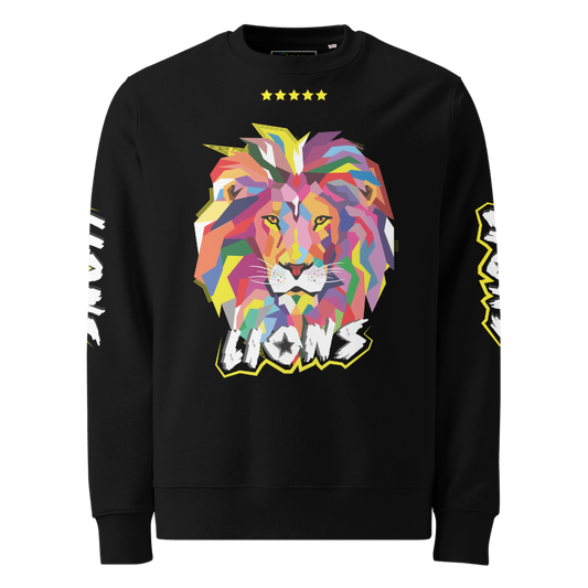 LIONS Unisex Black Crewneck Sweatshirt
