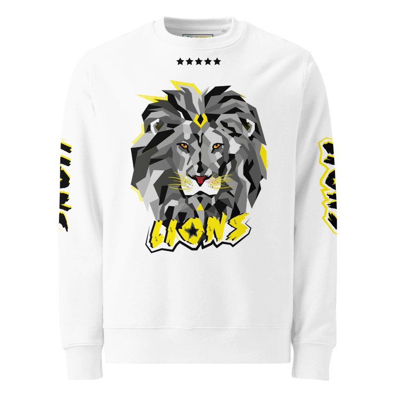 LIONS Unisex white Crewneck Sweatshirt