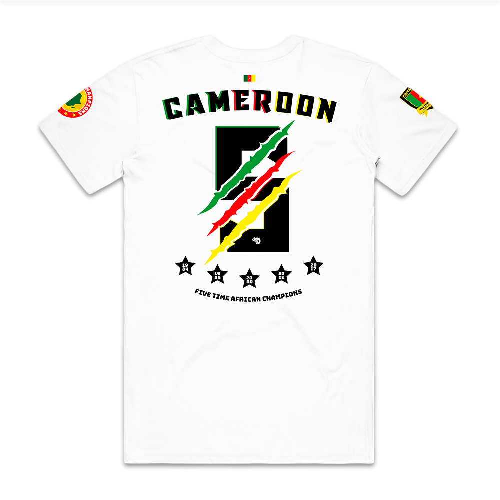 INDOMITABLE LIONS UNISEX FANS SPORT WHITE TSHIRT