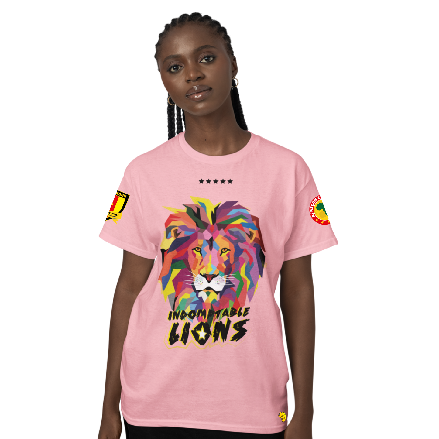 INDOMITABLE LIONS UNISEX FANS SPORT PALE ROSE TSHIRT