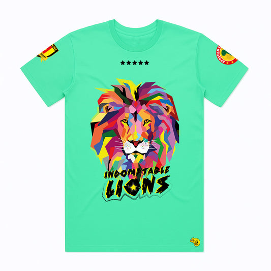 INDOMITABLE LIONS UNISEX FANS SPORT MINTH GREEN TSHIRT