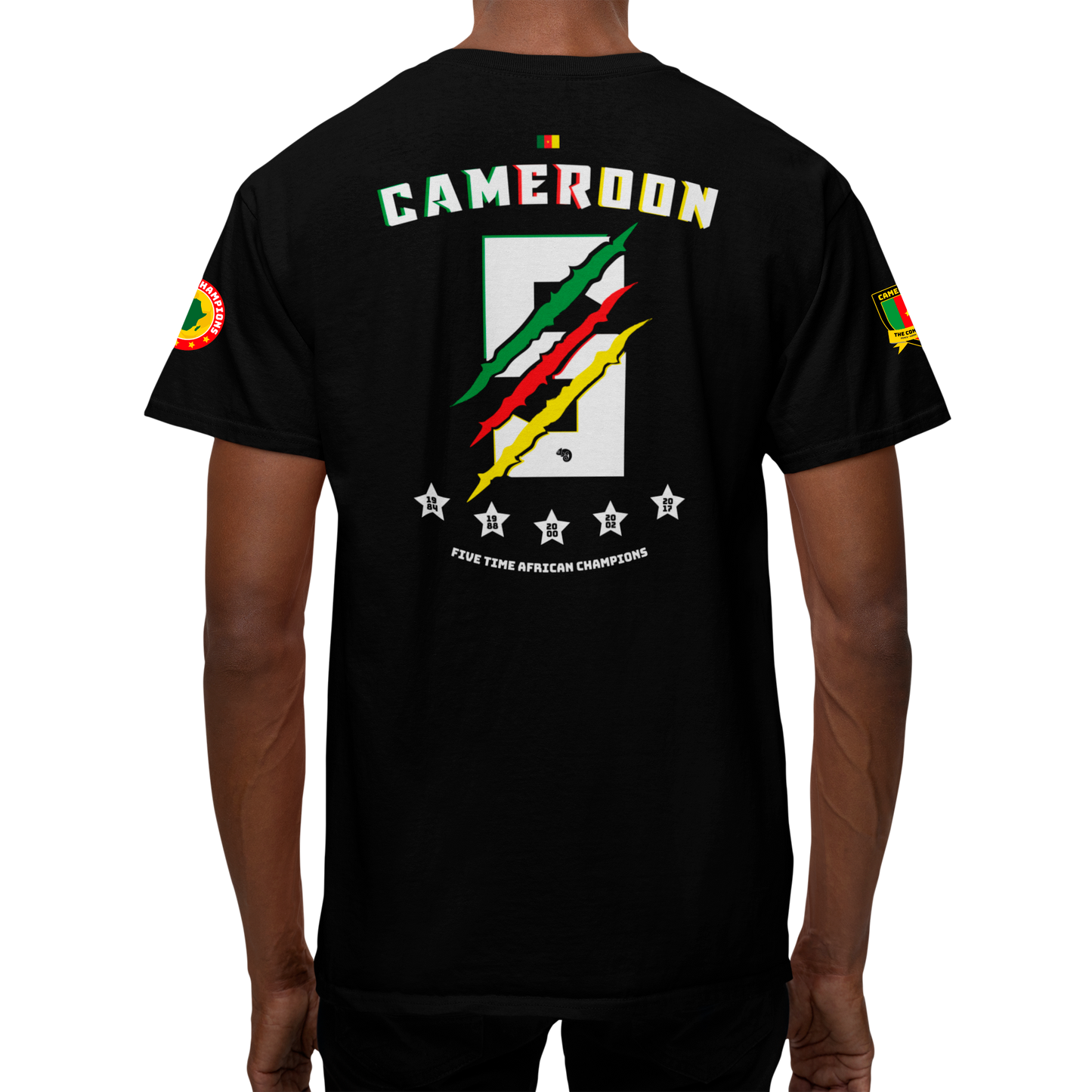 INDOMITABLE LIONS UNISEX FANS SPORT BLACK TSHIRT