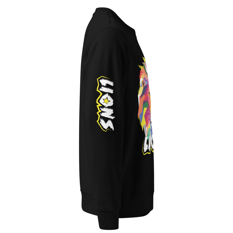 LIONS Unisex Black Crewneck Sweatshirt