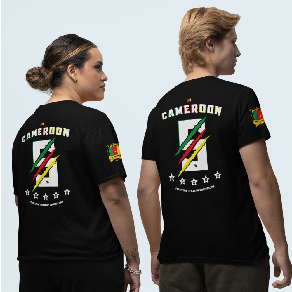 INDOMITABLE LIONS UNISEX FANS SPORT BLACK TSHIRT