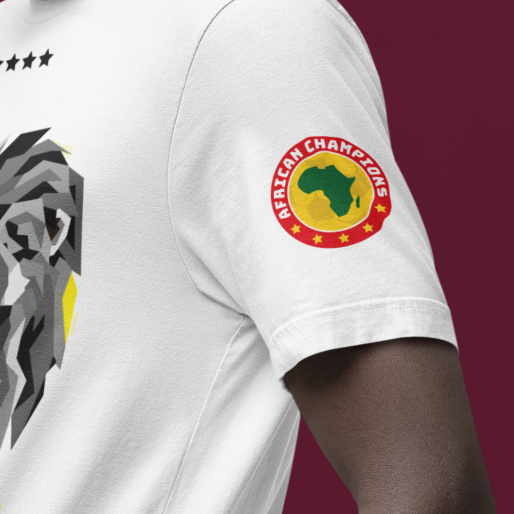 INDOMITABLE LIONS UNISEX FANS SPORT WHITE TSHIRT