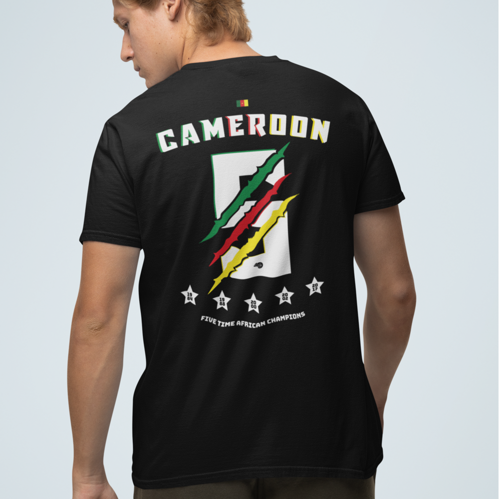 INDOMITABLE LIONS UNISEX FANS SPORT BLACK TSHIRT