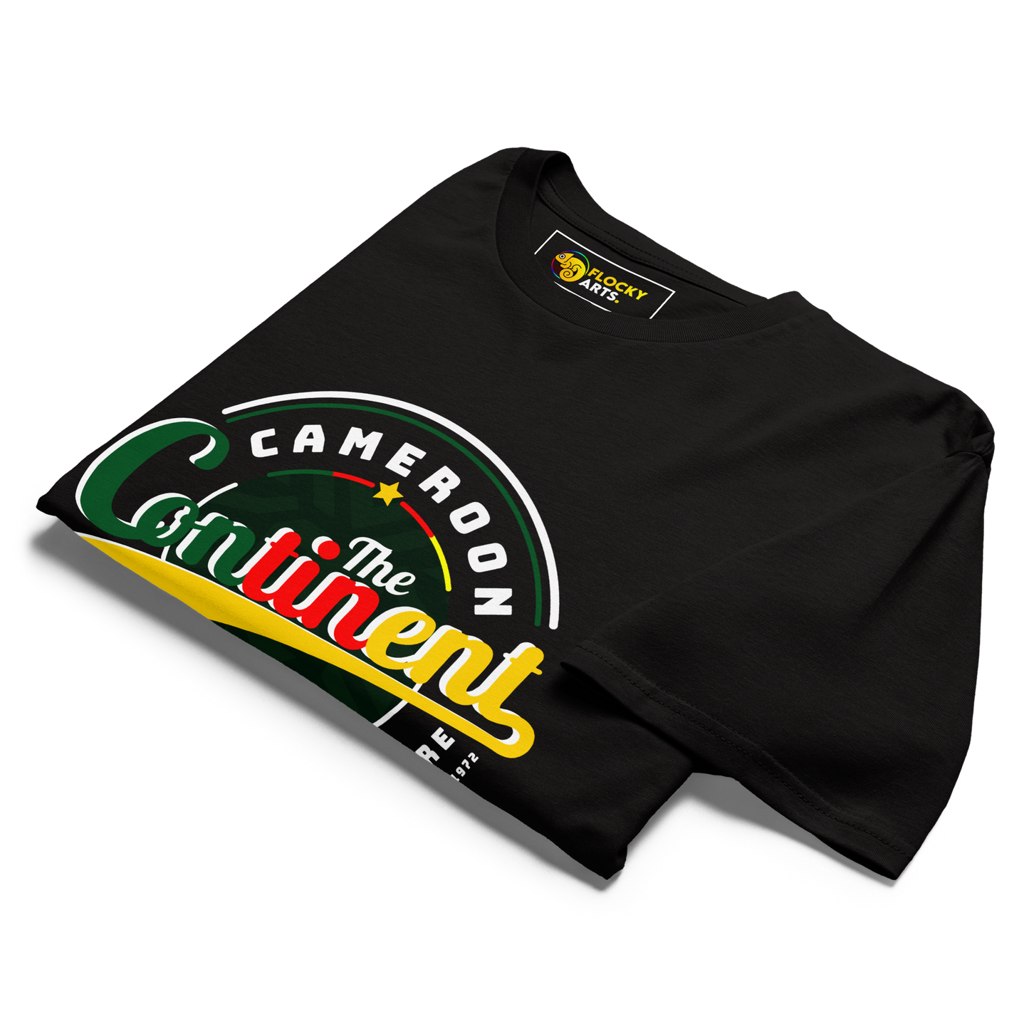 T-shirt noir unisexe The Continent