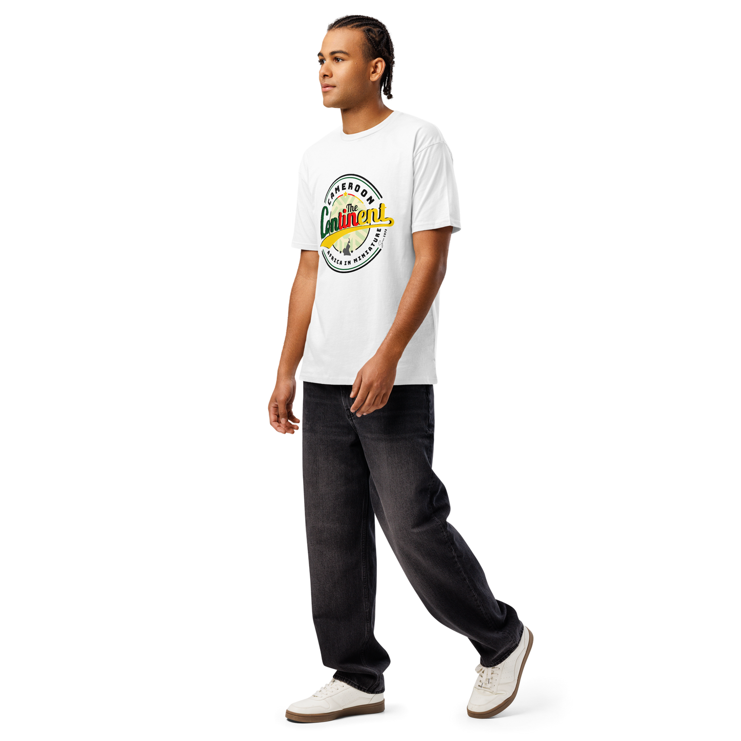 T-shirt blanc unisexe The Continent
